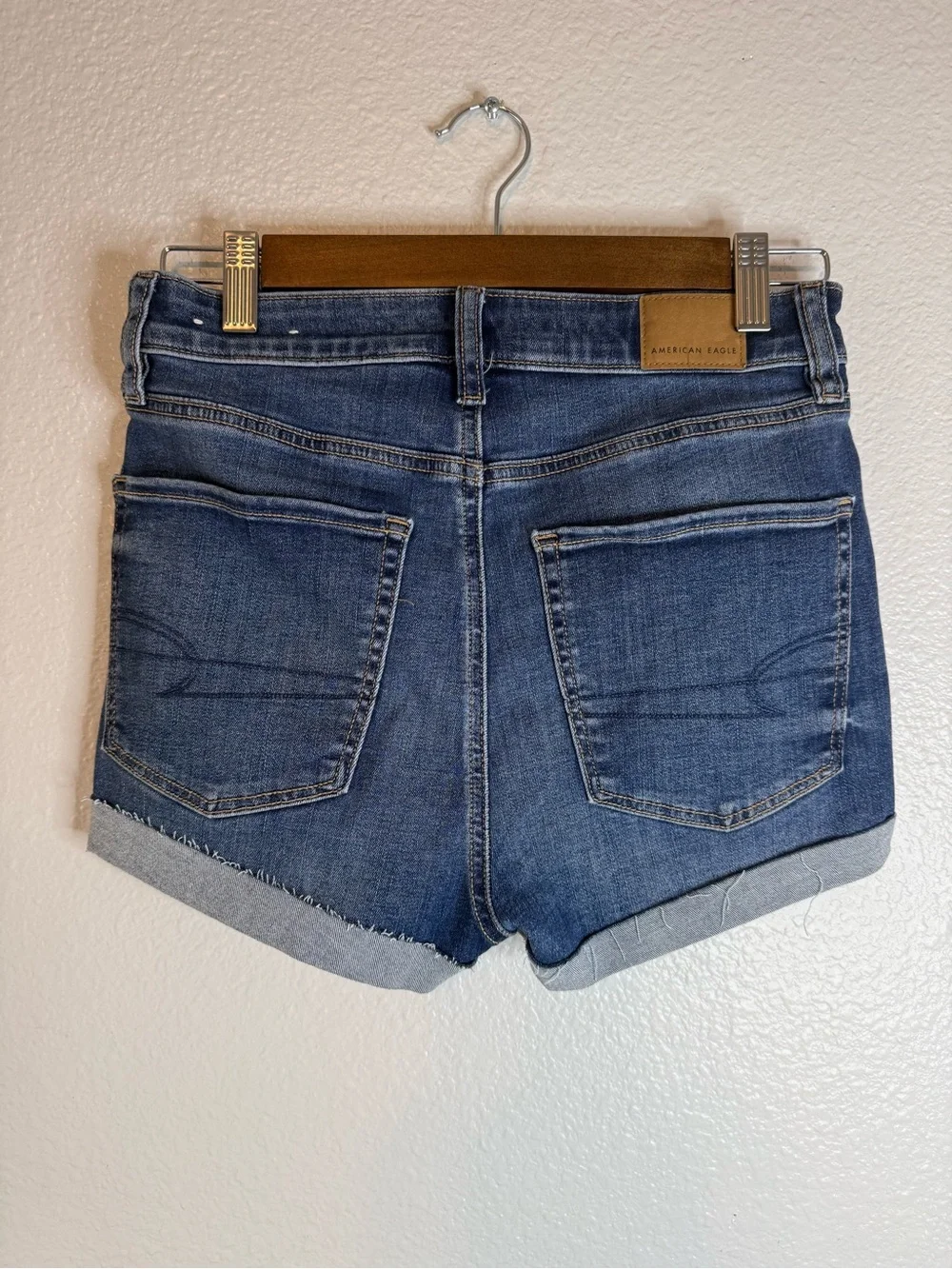 American Eagle High-Rise Shortie Denim Shorts Size 2
